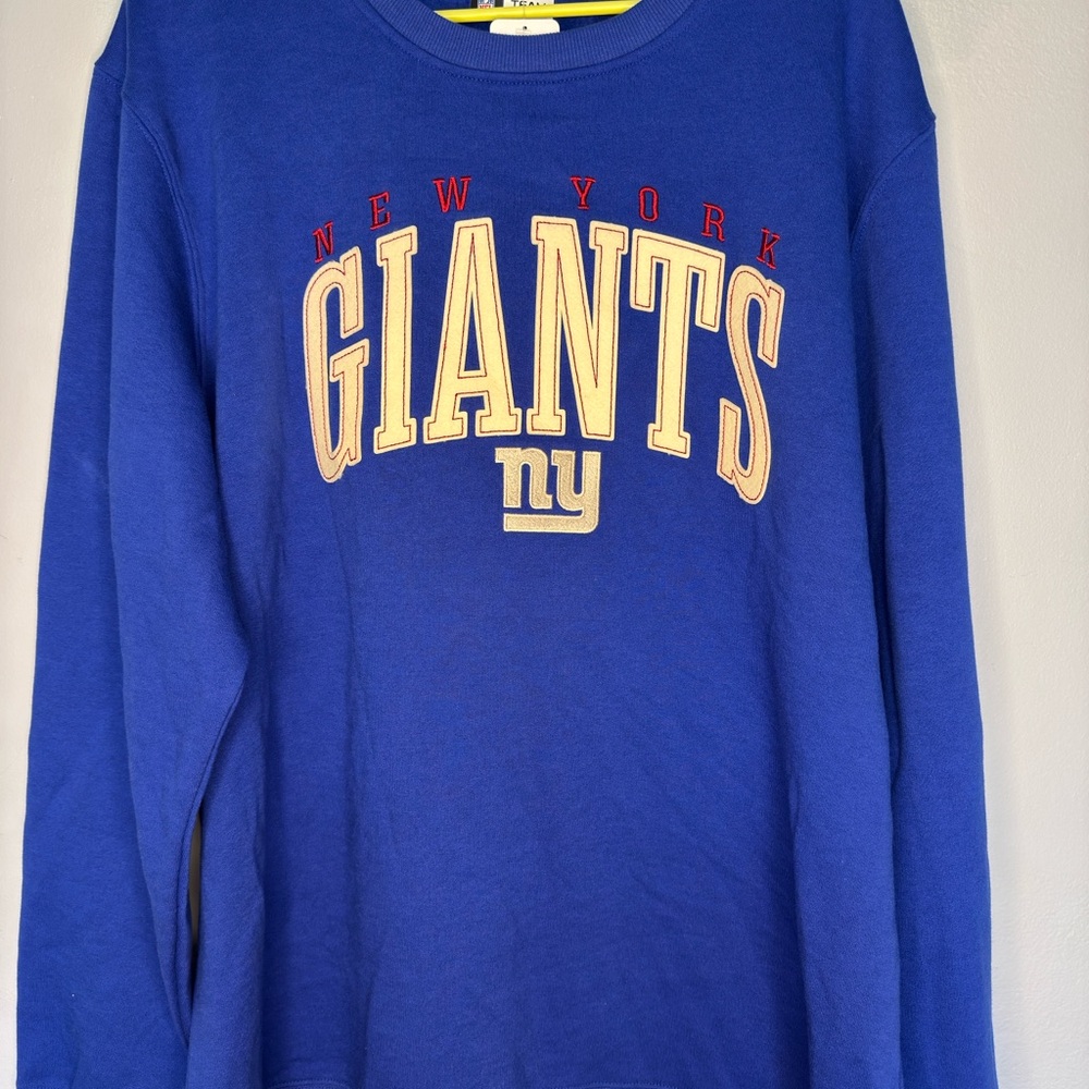 NFL Team Apparel Blue Men New York Giant Crewneck Sweatshirt Size 2XL
